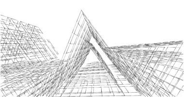 soyut mimari duvar kağıdı tasarımı, dijital konsept arkaplan