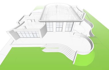 soyut mimari duvar kağıdı tasarımı, dijital konsept arkaplan