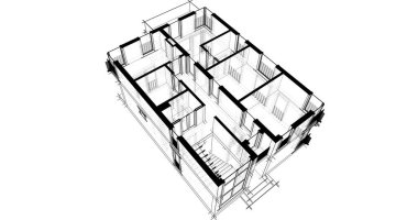 soyut mimari duvar kağıdı tasarımı, dijital konsept arkaplan