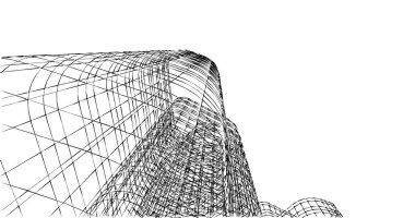 soyut mimari duvar kağıdı tasarımı, dijital konsept arkaplan