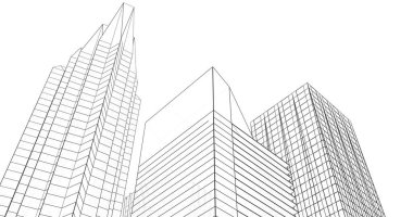 soyut mimari duvar kağıdı tasarımı, dijital konsept arkaplan