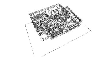 soyut mimari duvar kağıdı tasarımı, dijital konsept arkaplan