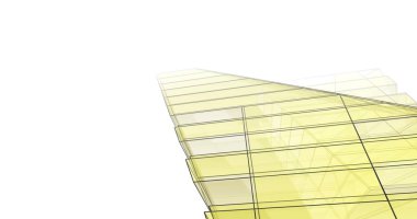 Mimari sanat konseptinde soyut çizgiler, minimum geometrik şekiller. 