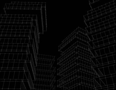 soyut mimari duvar kağıdı tasarımı, dijital konsept arkaplan