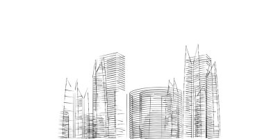 soyut mimari duvar kağıdı tasarımı, dijital konsept arkaplan