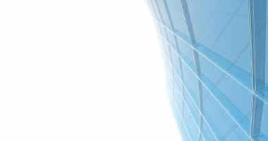 Arkaplanda mimari bina 3d illüstrasyon