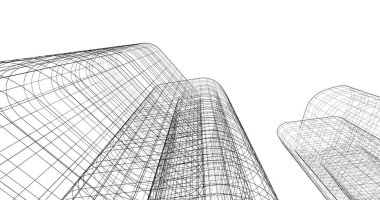 soyut mimari duvar kağıdı tasarımı, dijital konsept arkaplan