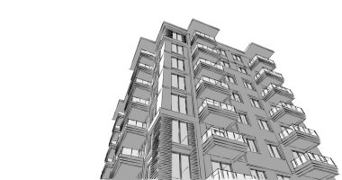 soyut mimari duvar kağıdı tasarımı, dijital konsept arkaplan