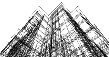 soyut mimari duvar kağıdı tasarımı, dijital konsept arkaplan