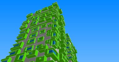 soyut mimari duvar kağıdı tasarımı, dijital konsept arkaplan