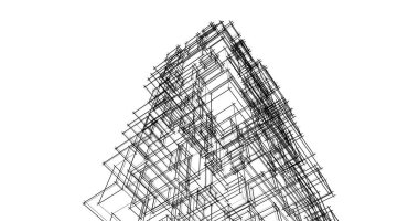 soyut mimari duvar kağıdı tasarımı, dijital konsept arkaplan