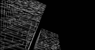 soyut mimari duvar kağıdı tasarımı, dijital konsept arkaplan