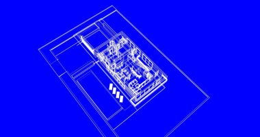 soyut mimari duvar kağıdı tasarımı, dijital konsept arkaplan