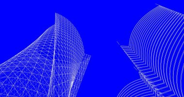 soyut mimari duvar kağıdı tasarımı, dijital konsept arkaplan