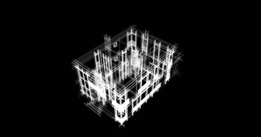 soyut mimari duvar kağıdı tasarımı, dijital konsept arkaplan