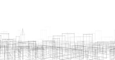 soyut mimari duvar kağıdı tasarımı, dijital konsept arkaplan