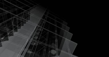 soyut mimari duvar kağıdı tasarımı, dijital konsept arkaplan