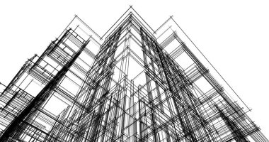 soyut mimari duvar kağıdı tasarımı, dijital konsept arkaplan