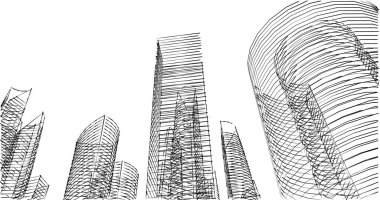 soyut mimari duvar kağıdı tasarımı, dijital konsept arkaplan