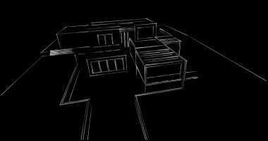 soyut mimari duvar kağıdı tasarımı, dijital konsept arkaplan