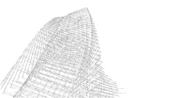 Mimari sanat konseptinde soyut çizgiler, minimum geometrik şekiller. 