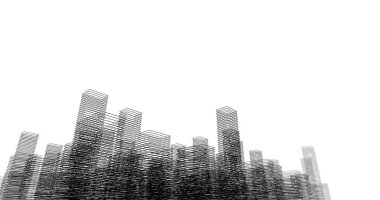 soyut mimari duvar kağıdı tasarımı, dijital konsept arkaplan