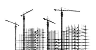 soyut mimari duvar kağıdı tasarımı, dijital konsept arkaplan