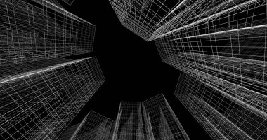 soyut mimari duvar kağıdı tasarımı, dijital konsept arkaplan