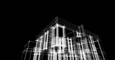 soyut mimari duvar kağıdı tasarımı, dijital konsept arkaplan