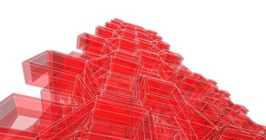 soyut mimari duvar kağıdı tasarımı, dijital konsept arkaplan