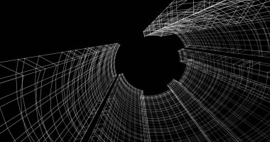 soyut mimari duvar kağıdı tasarımı, dijital konsept arkaplan