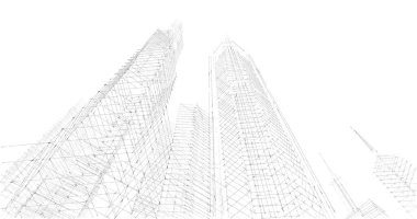 soyut mimari duvar kağıdı tasarımı, dijital konsept arkaplan