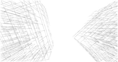 soyut mimari duvar kağıdı tasarımı, dijital konsept arkaplan