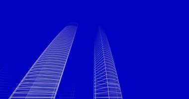 soyut mimari duvar kağıdı tasarımı, dijital konsept arkaplan