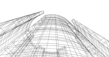 soyut mimari duvar kağıdı tasarımı, dijital konsept arkaplan