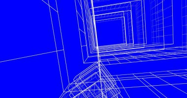 soyut mimari duvar kağıdı tasarımı, dijital konsept arkaplan