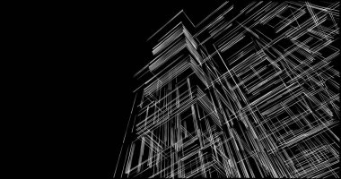 soyut mimari duvar kağıdı tasarımı, dijital konsept arkaplan