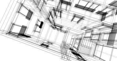 soyut mimari duvar kağıdı tasarımı, dijital konsept arkaplan