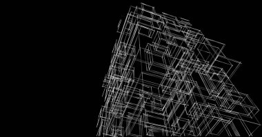 soyut mimari duvar kağıdı tasarımı, dijital konsept arkaplan