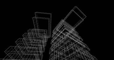 soyut mimari duvar kağıdı tasarımı, dijital konsept arkaplan