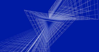 soyut mimari duvar kağıdı tasarımı, dijital konsept arkaplan