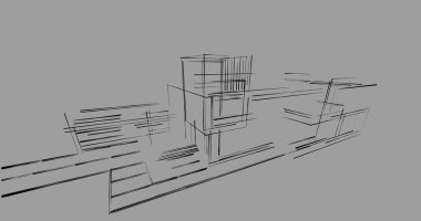 soyut mimari duvar kağıdı tasarımı, dijital konsept arkaplan