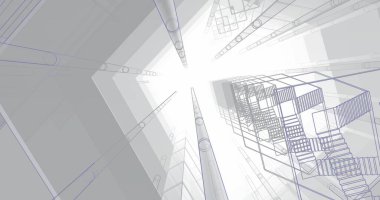 soyut mimari duvar kağıdı tasarımı, dijital konsept arkaplan