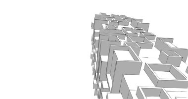 soyut mimari duvar kağıdı tasarımı, dijital konsept arkaplan