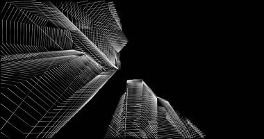 soyut mimari duvar kağıdı tasarımı, dijital konsept arkaplan