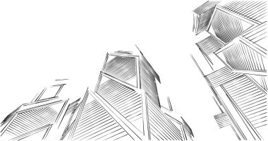 eskiz sanatı, geometrik mimari binalar tasarımı