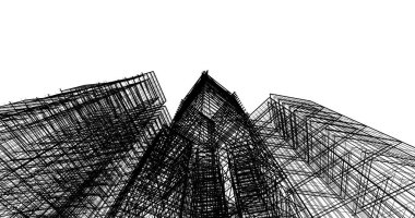 soyut mimari duvar kağıdı tasarımı, dijital konsept arkaplan