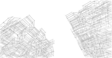 soyut mimari duvar kağıdı tasarımı, dijital konsept arkaplan