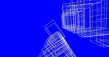 soyut mimari duvar kağıdı tasarımı, dijital konsept arkaplan