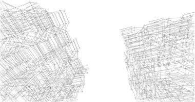 soyut mimari duvar kağıdı tasarımı, dijital konsept arkaplan